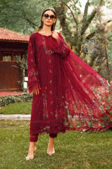 Maria B-Unstiched Lawn 3pc Embroidered