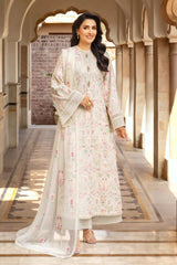 Bareeze-Unstiched Lawn 3pc Embroidered