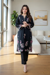 Zara - Women's Premium Embroidered Lawn 2-Piece Suit – Black | Unstitched