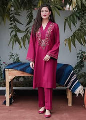 Veloura - Women's Premium Embroidered Lawn 2-Piece Suit – Shoking Pink | Unstitched