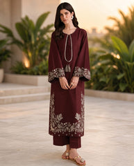 Maria B-✦-Premium Unstitched Dhanak Embroidered 2pc Suit