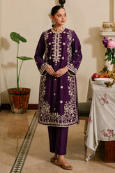 SHAFAQ-✦-Premium Unstitched Dhanak Embroidered 2pc Suit