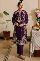 SHAFAQ-✦-Premium Unstitched Dhanak Embroidered 2pc Suit