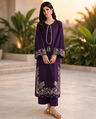 Maria B-✦-Premium Unstitched Dhanak Embroidered 2pc Suit