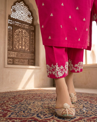 Rasam - Women's Premium Embroidered Lawn 2-Piece Suit – Shoking Pink | Unstitched