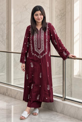 Afsheen-✦-Premium Unstitched Dhanak Embroidered 2pc Suit