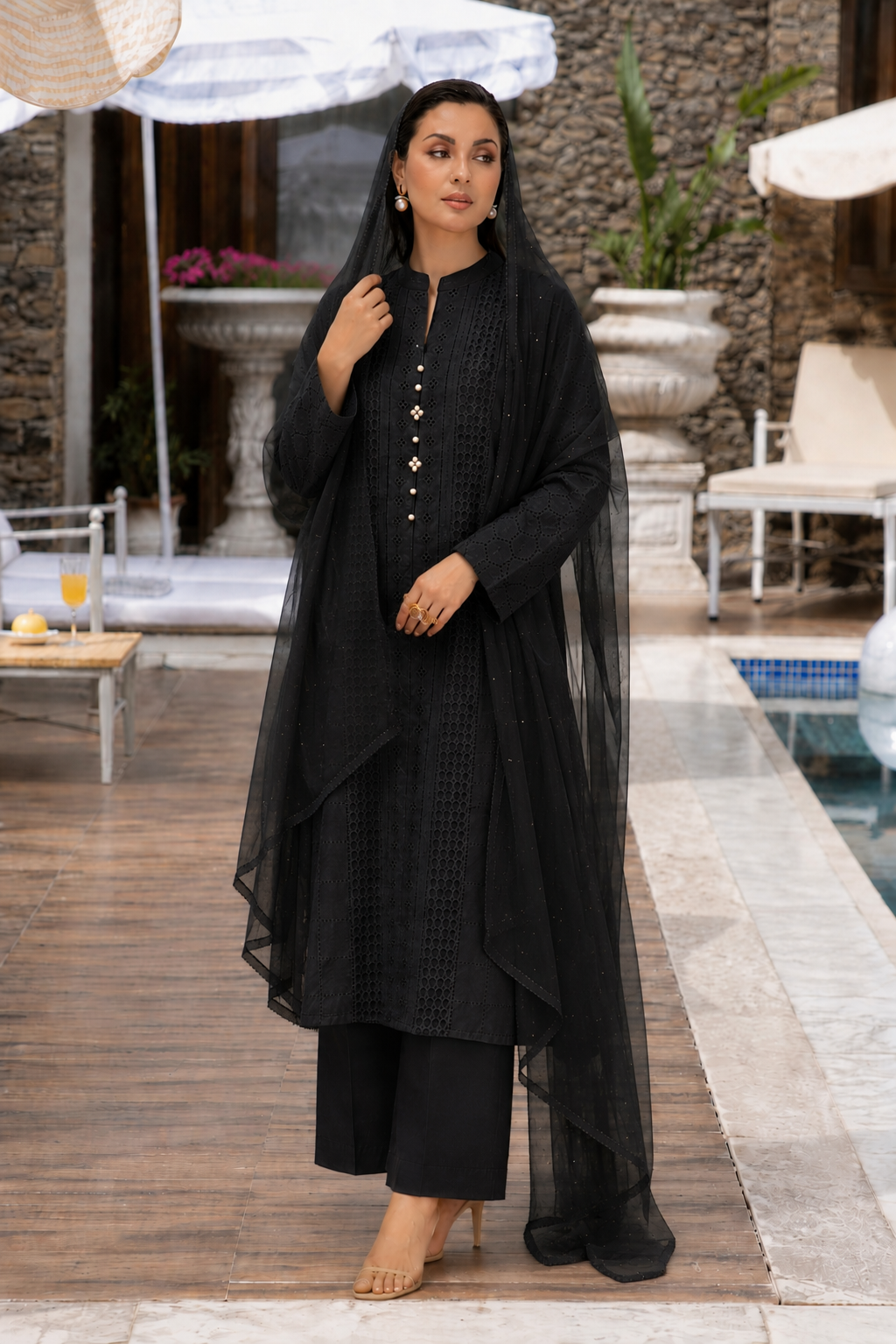 Khak-E-Karbala-Unstiched Embroidered 3PC Lawn