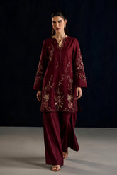 Isha-✦-Premium Unstitched Dhanak Embroidered 2pc Suit