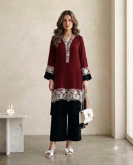 Momal-✦-Premium Unstitched Dhanak Embroidered 2pc Suit