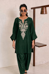 Deepak Perwani-✦-Premium Unstitched Dhanak Embroidered 2pc Suit