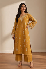 Lamha-✦-Premium Unstitched Dhanak Embroidered 2pc Suit