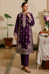SHAFAQ-✦-Premium Unstitched Dhanak Embroidered 2pc Suit