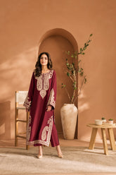 Mahveen-✦-Premium Unstitched Dhanak Embroidered 2pc Suit