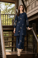 Suffuse-Women's Premium Embroidered Lawn 2-Piece Suit – Zinc | Unstitched