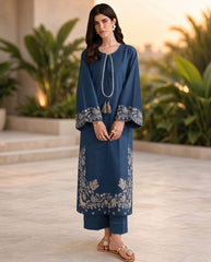 Maria B-✦-Premium Unstitched Dhanak Embroidered 2pc Suit