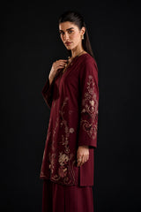 Isha-✦-Premium Unstitched Dhanak Embroidered 2pc Suit