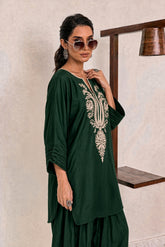 Deepak Perwani-✦-Premium Unstitched Dhanak Embroidered 2pc Suit