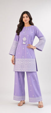 Zartaj-✦-Premium Unstitched Dhanak Embroidered 2pc Suit