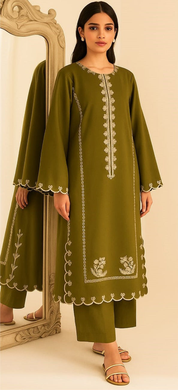 GULMINAY 7632 - EMBROIDERY 2PC LAWN DRESS UNSTITCHED