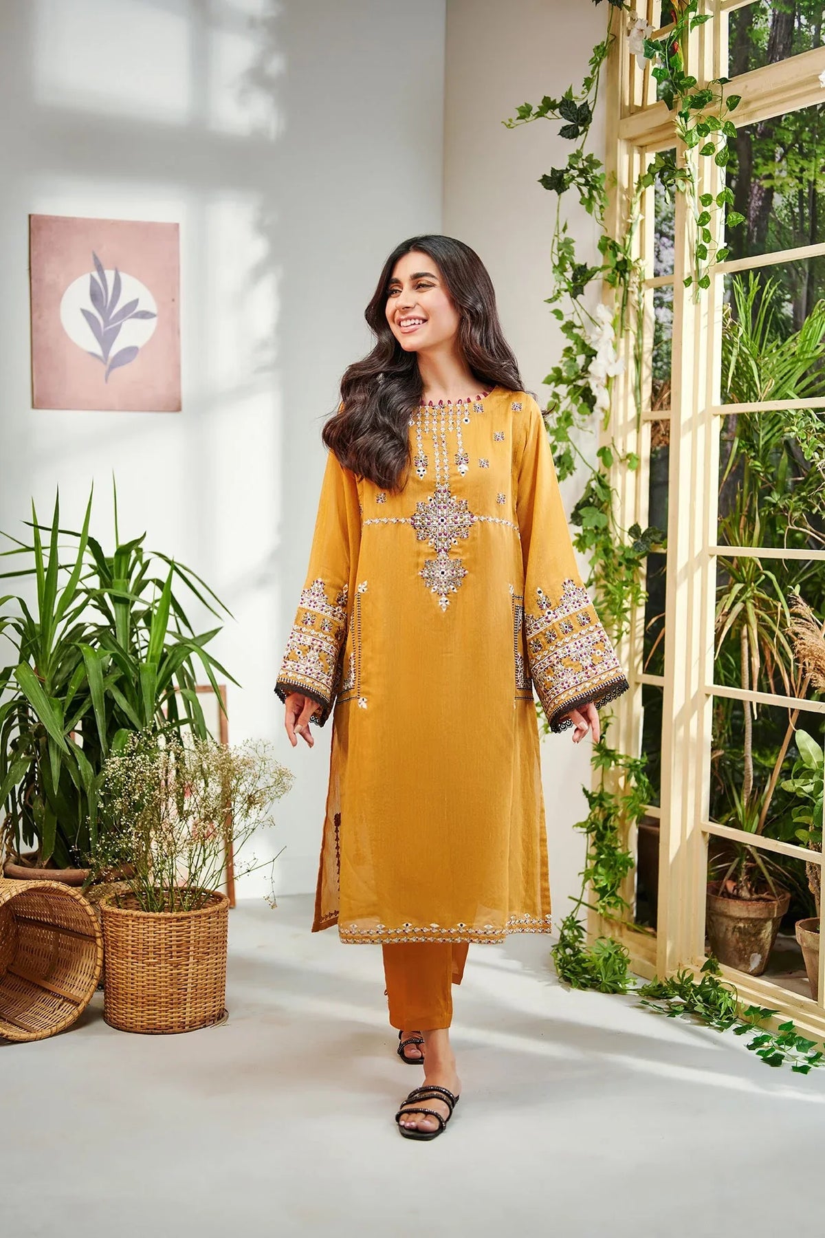 GULMINAY 2314 - EMBROIDERY 2PC LAWN DRESS