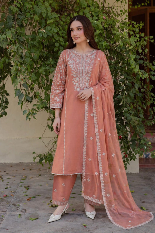 Pal Do Pal-Unstiched Lawn 3pc Embroidered