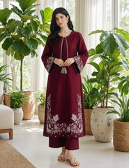 Ambar-✦-Premium Unstitched Dhanak Embroidered 2pc Suit