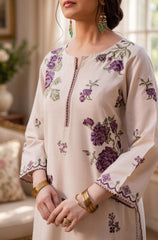Laiba-✦-Premium Unstitched Dhanak Embroidered 2pc Suit