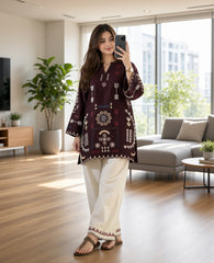 Ramta-✦-Premium Unstitched Dhanak Embroidered 2pc Suit