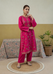 Mushk – Unstiched Elegant Embroidered Dress