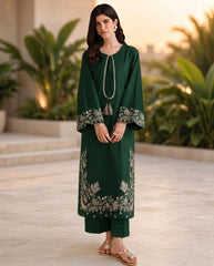 Maria B-✦-Premium Unstitched Dhanak Embroidered 2pc Suit