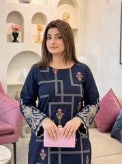 Ayra-✦-Premium Unstitched Dhanak Embroidered 2pc Suit