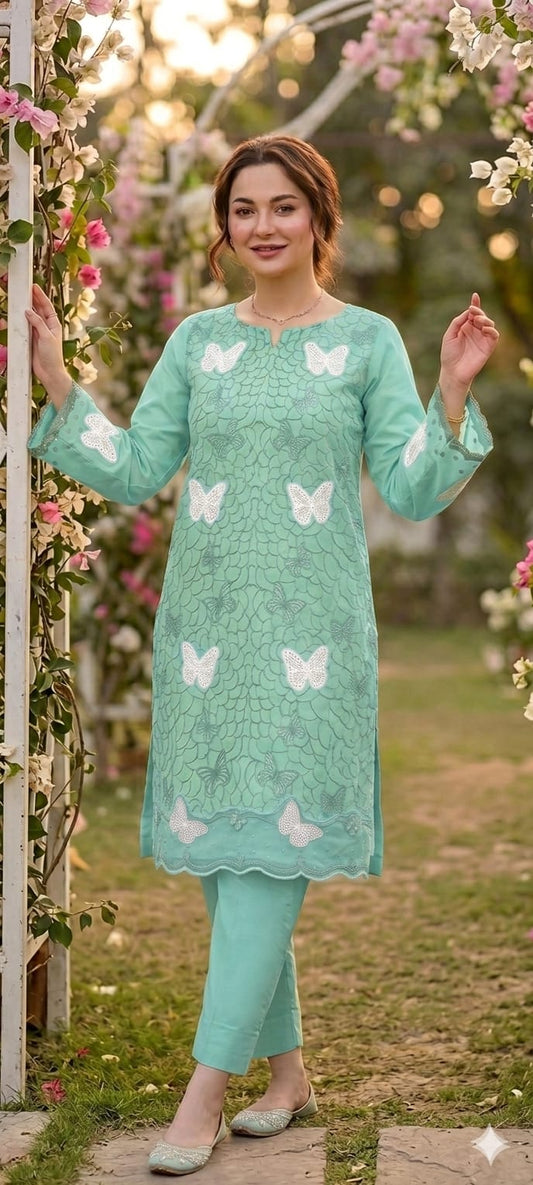 Lyra-Unstiched Embroidered 2PC Lawn