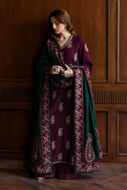 Koyal-Unstiched Lawn 3pc Embroidered