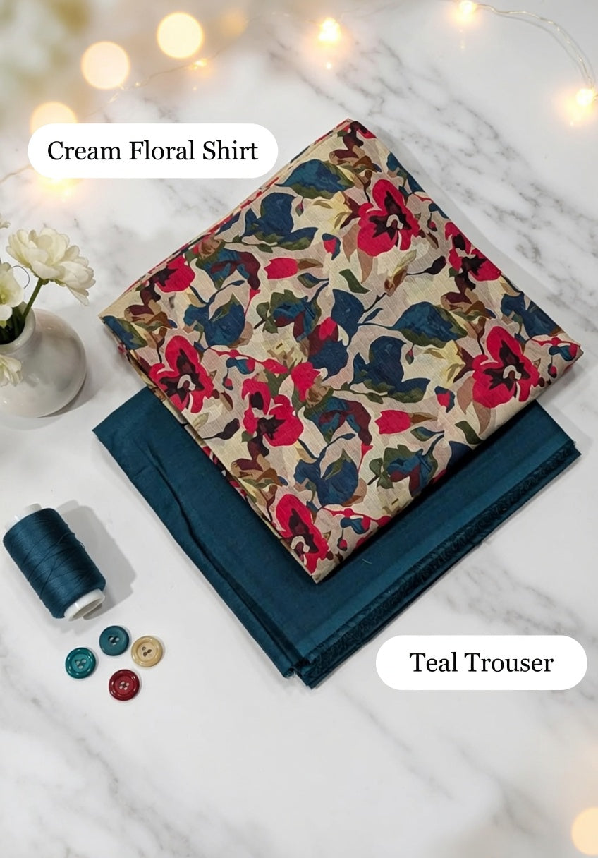 Premium Doria Lawn 2-Piece Floral Suit D#4790