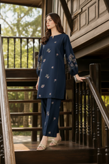 Suffuse-Women's Premium Embroidered Lawn 2-Piece Suit – Zinc | Unstitched