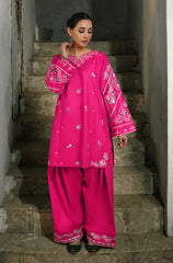 Rangrez- Women's Premium Embroidered Lawn 2-Piece Suit – Shoking Pink | Unstitched