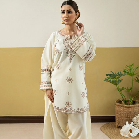 Roshail - Unstiched Embroidered 2PC Lawn