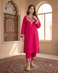 Rasam - Women's Premium Embroidered Lawn 2-Piece Suit – Shoking Pink | Unstitched