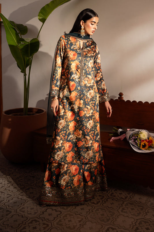 Chashni-Unstiched Lawn 3pc Printed