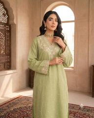 COCO - Women's Premium Embroidered Lawn 2-Piece Suit – Pistachio | Unstitched