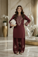 Gulnaar-Unstiched Embroidered 2PC Lawn