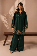 Mahagni-✦-Premium Unstitched Dhanak Embroidered 2pc Suit