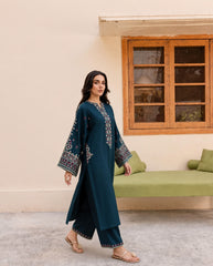 Chantelle-✦-Premium Unstitched Dhanak Embroidered 2pc Suit
