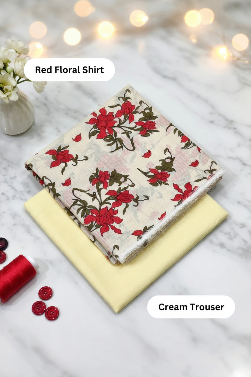 Premium Doria Lawn 2-Piece Floral Suit D#2670
