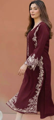 Inaya-Unstitched Lawn Embroidered 2pc