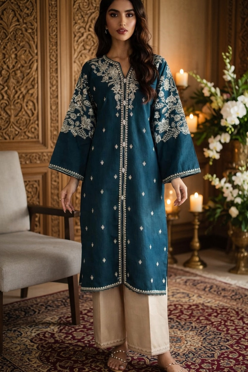 Moon-Unstiched Embroidered 2PC Lawn