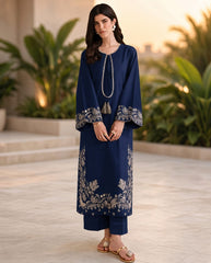 Maria B-✦-Premium Unstitched Dhanak Embroidered 2pc Suit