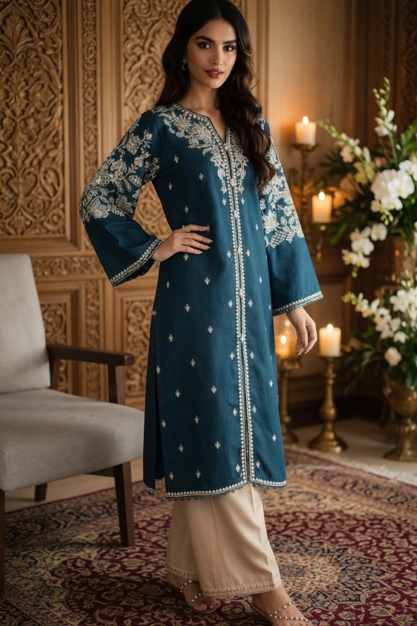 Moon-Unstiched Embroidered 2PC Lawn