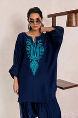 Deepak Perwani-✦-Premium Unstitched Dhanak Embroidered 2pc Suit