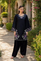 Ethnic-✦-Premium Unstitched Dhanak Embroidered 2pc Suit
